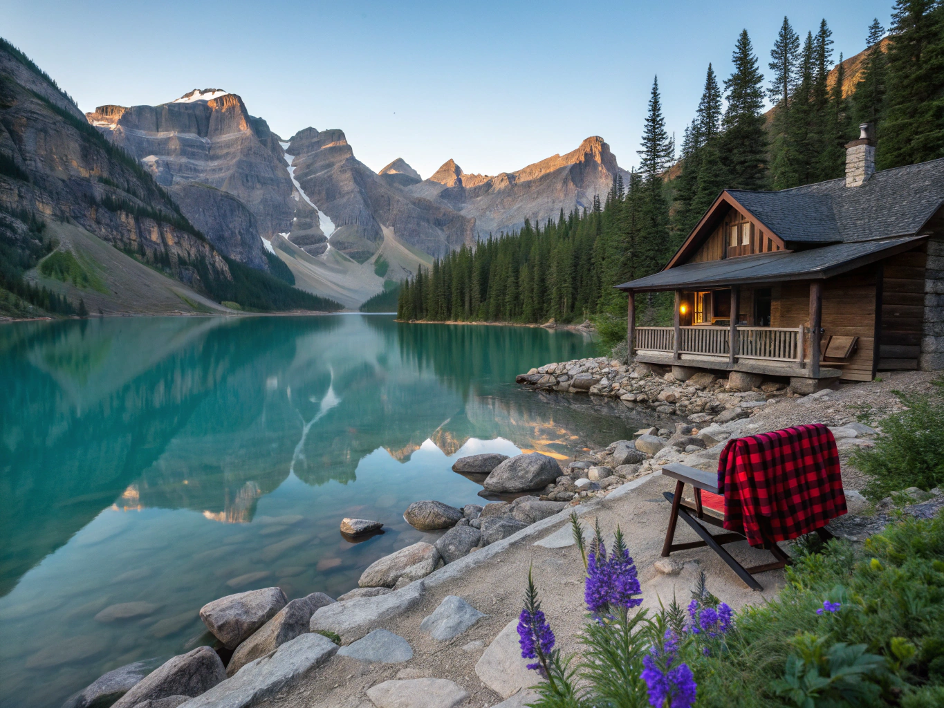 Österreichische Seenlandschaft mit Straße